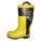 MEN'S FIREFIGHTER BOOTS, SIZE 6, RUBBER, BLACK/YLW, CSA, 16 IN H, FLAME-RETARDANT