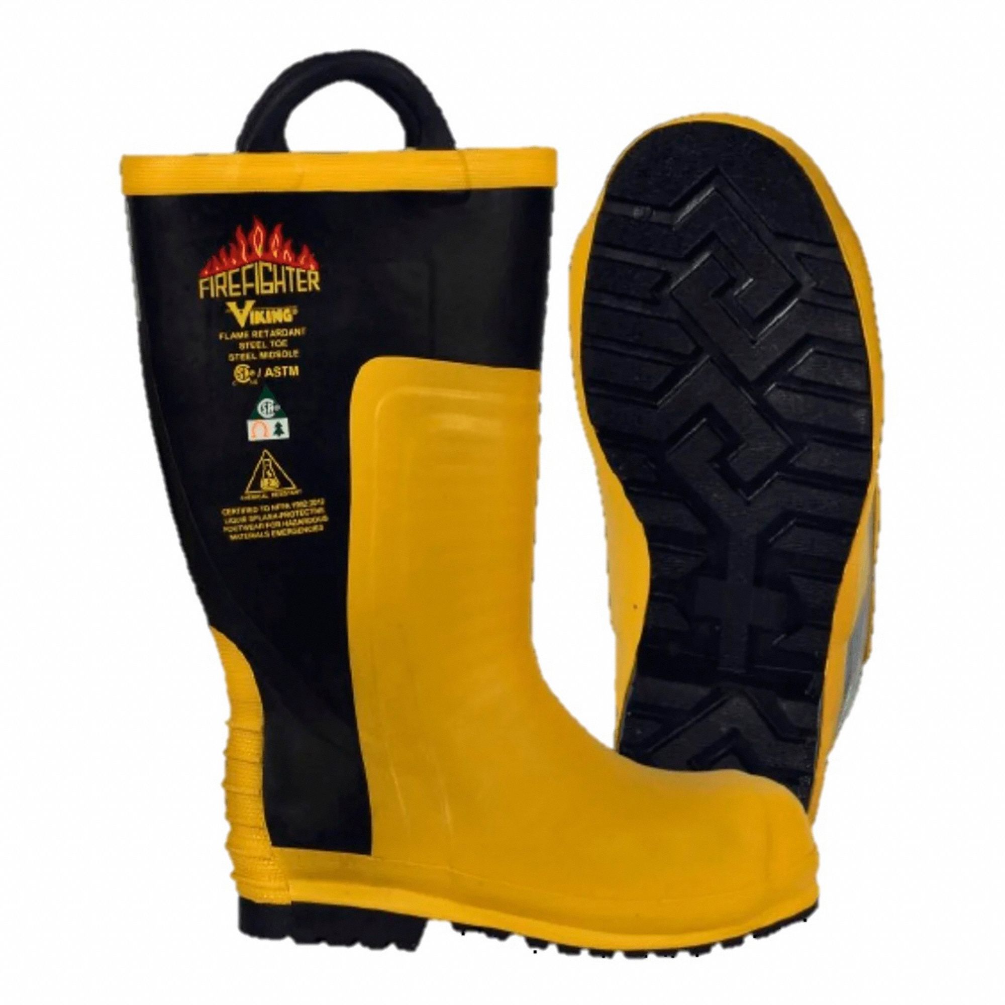 FIREFIGHTING BOOT,16 IN H,SZ 9 1/2,PR