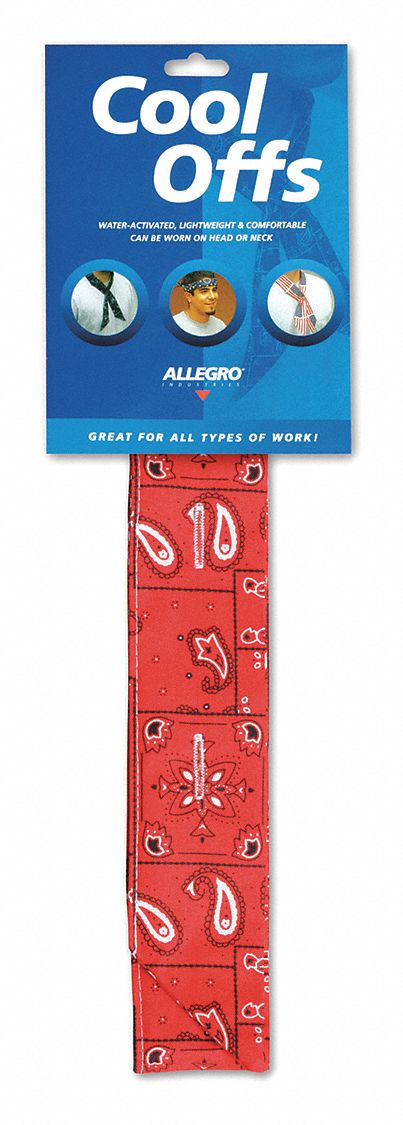 ALLEGRO COOL-OFFS HEAD/NECK BAND/BANDANA, BLUE, ONE SIZE FITS ALL, COTTON -  Work Hats, Headbands, & Headwear - ALO8405-51