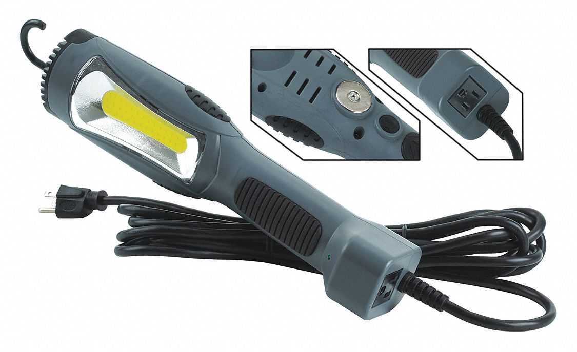 TASK LIGHT, LED, GREY, 1,440 WATTS, 15 FT POWER CORD, 1300 LUMENS