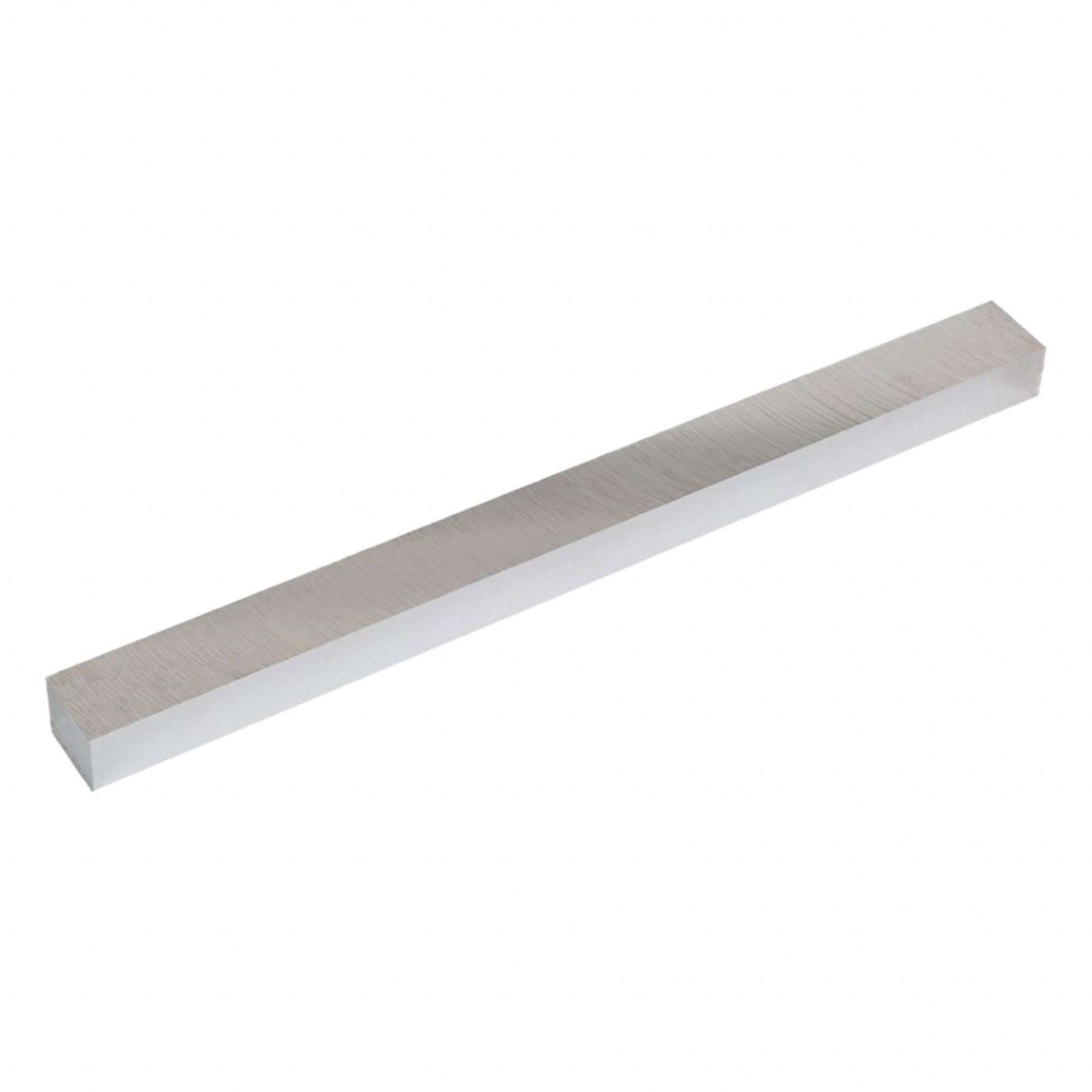 Aluminum Precision Blank: 6061, 0.5 in Thick, 1 in x 12 in (W x L), ±0.002 in, +0.063 in/0 in, T651