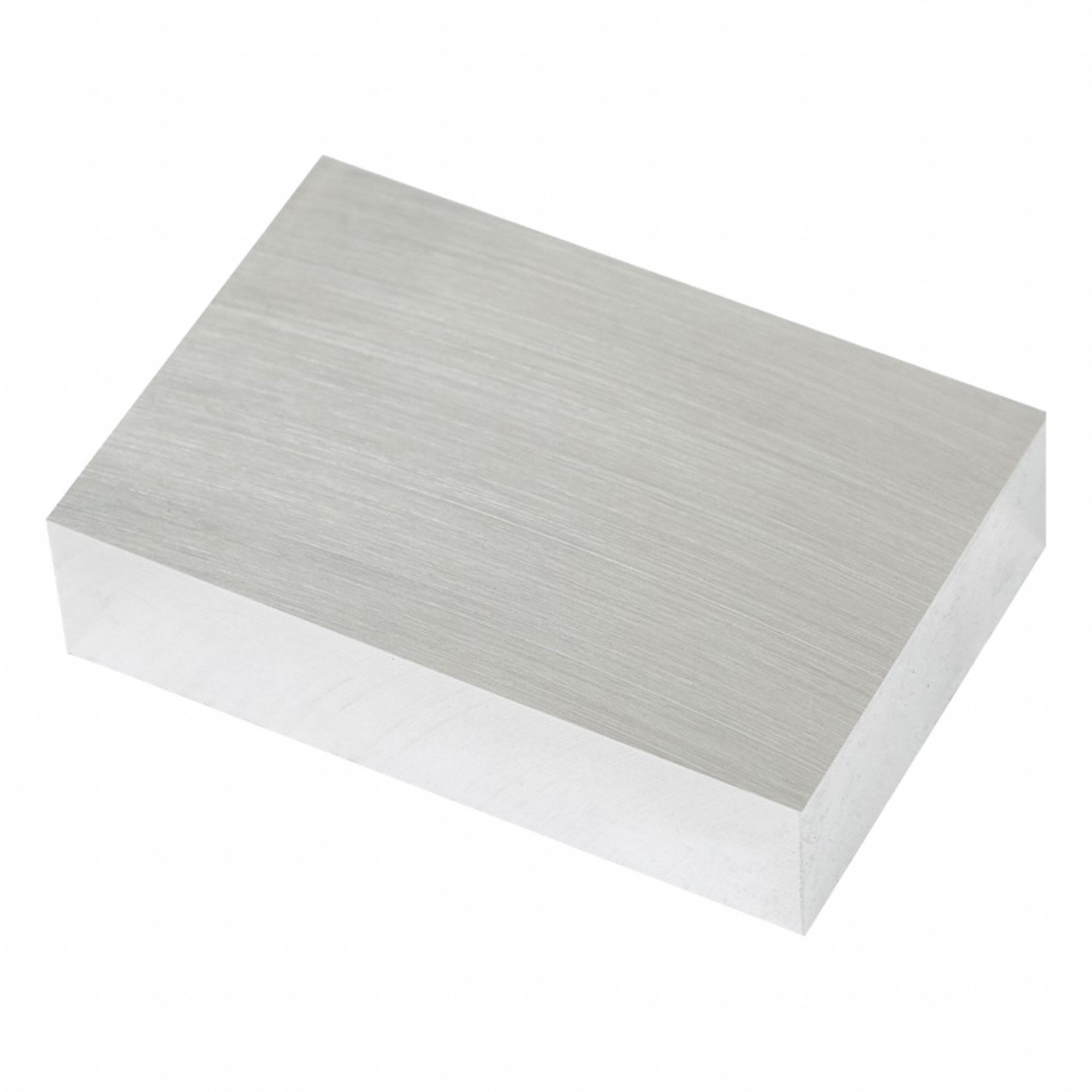 Aluminum Precision Blank: 6061, 0.5 in Thick, 2 in x 3 in (W x L), ±0.002 in, +0.063 in/0 in, T651