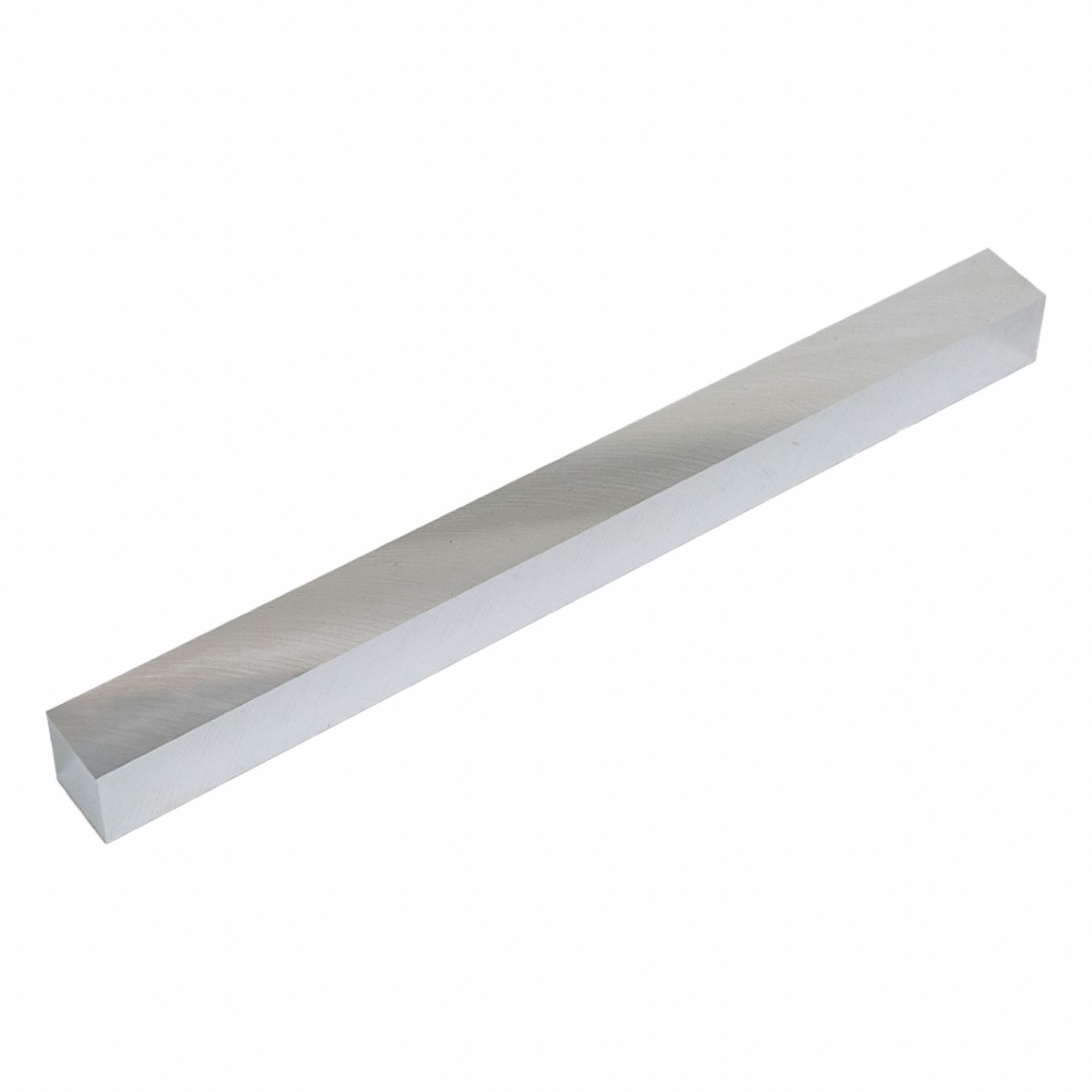 Aluminum Precision Blank: 6061, 1 in Thick, 1 in x 12 in (W x L), ±0.002 in, +0.063 in/0 in, T651
