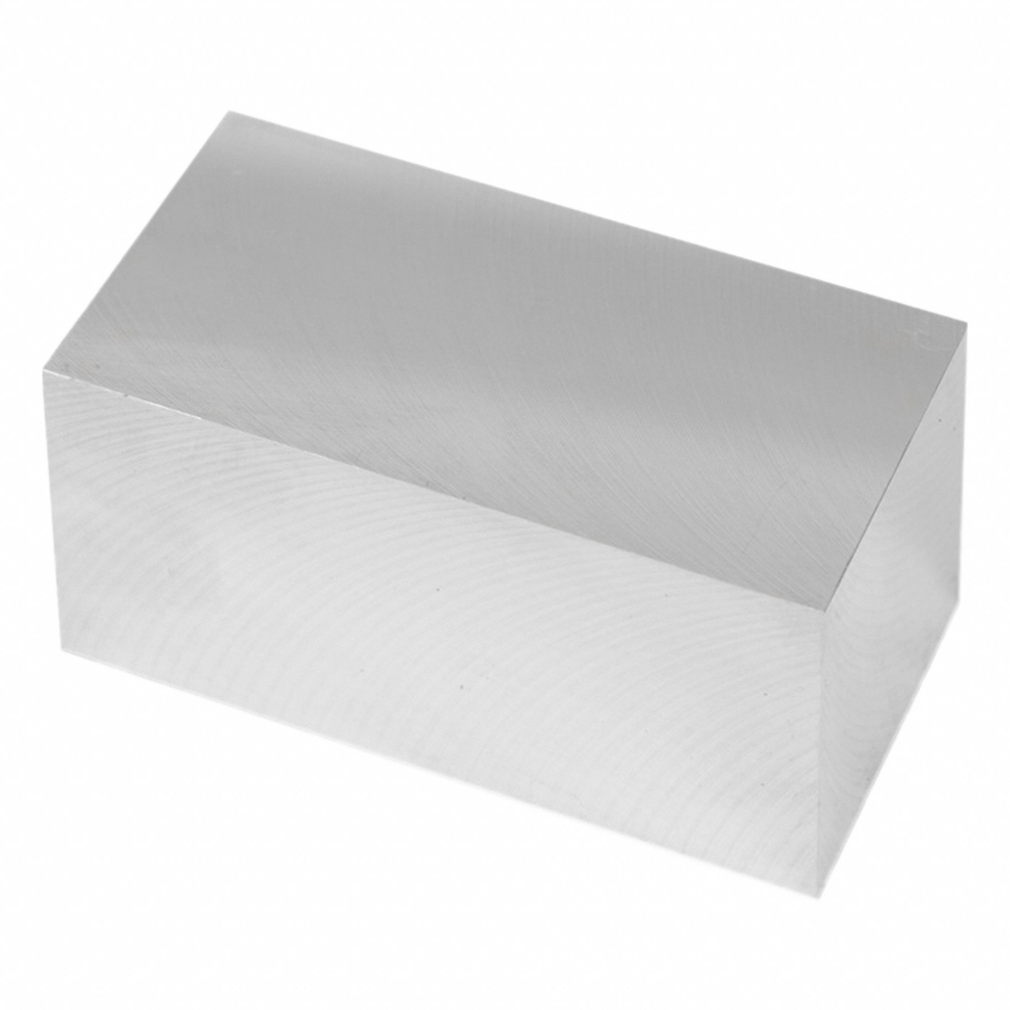 Aluminum Precision Blank: 6061, T651, 2 in Thick, 2 in x 4 in (W x L), ±0.002 in, ±0.002 in