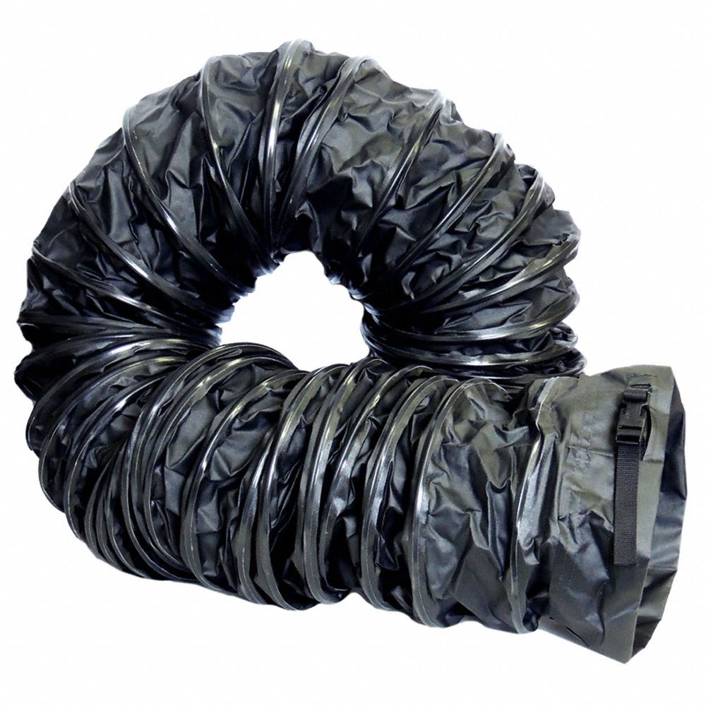 AMERIC Portable Gas Heater Duct Kit: Intrinsically Safe Pneumatic Confined Space Fans, 21YC21, Black (MPN AM-DPC1225). Key specifications — Brand: AMERIC; Material: Polyester; Includes: Plastic Buckle Cinch Straps; Compatible with Product Type: Intrinsically Safe Pneumatic Confined Space Fans; Compatible Grainger Part Number: 21YC21; Color: Black; Ducting Type: Ducting; Overall Diameter x Thickness: 12 in x 15 guage.
