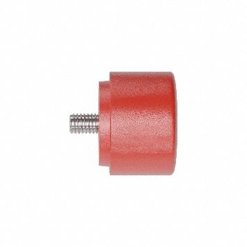 Replacement Hammer Tip: Medium Hard, Urethane, 1 in Dia, 1/4-20 Thread Size, Threaded, AM08MTIP
