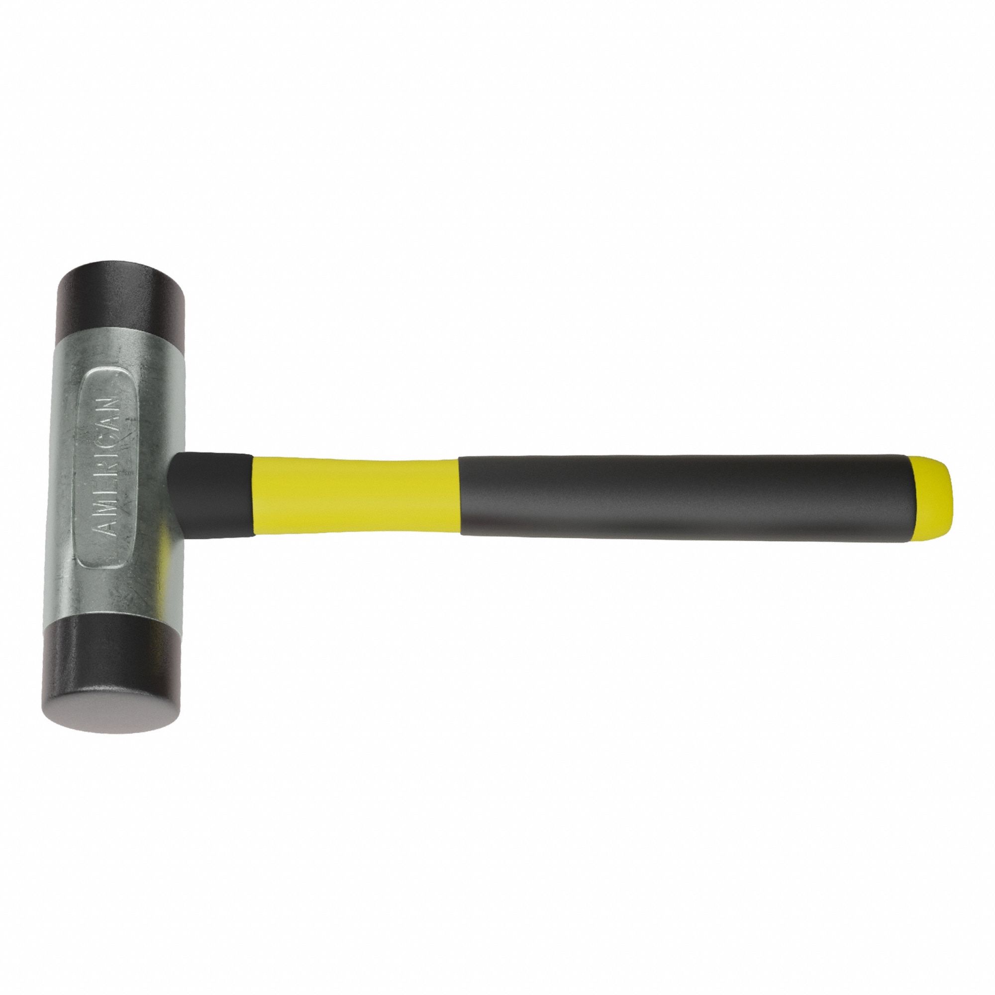 Replaceable Tip Hammer: Urethane, 2 lb Head Wt, 1 1/2 in Tip Dia, 12 in Overall Lg, Replaceable Tips