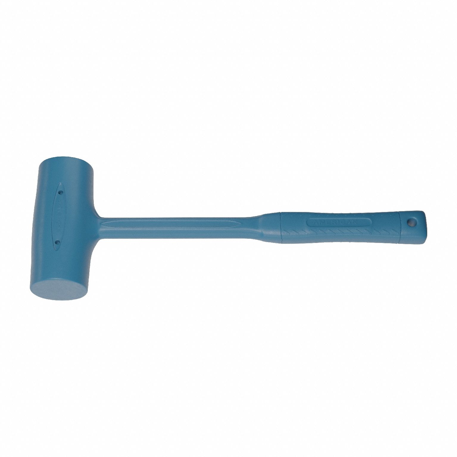 Mallet: Thermoplastic Polyurethane Handle, 2 lb Head Wt, 2 in Dia, 4 1/4 in Head Lg