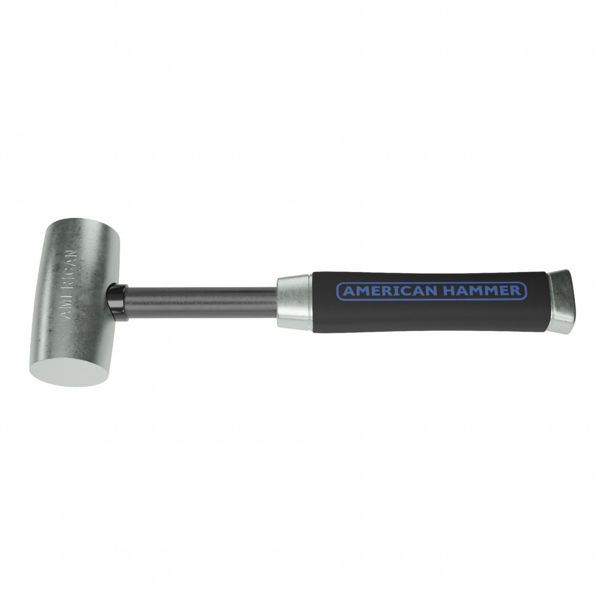 Mallet: Aluminum/Rubber Handle, 3 1/2 lb Head Wt, 2 in Dia, 3 3/4 in Head Lg, 12 in Overall Lg