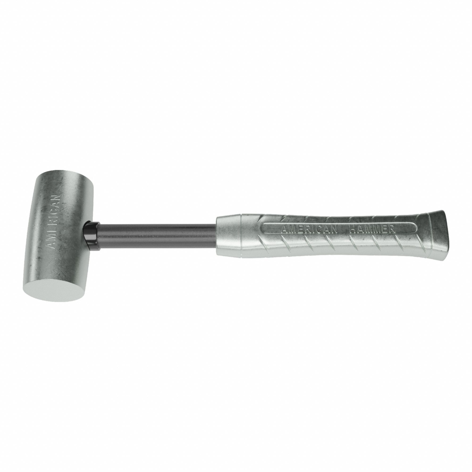 Mallet: Aluminum/Rubber Handle, 3 1/2 lb Head Wt, 2 in Dia, 3 3/4 in Head Lg, 12 in Overall Lg