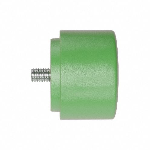 Replacement Hammer Tip: Medium Soft, Urethane, 2 in Dia, 3/8-16 Thread Size, Threaded, AM35MSTIP