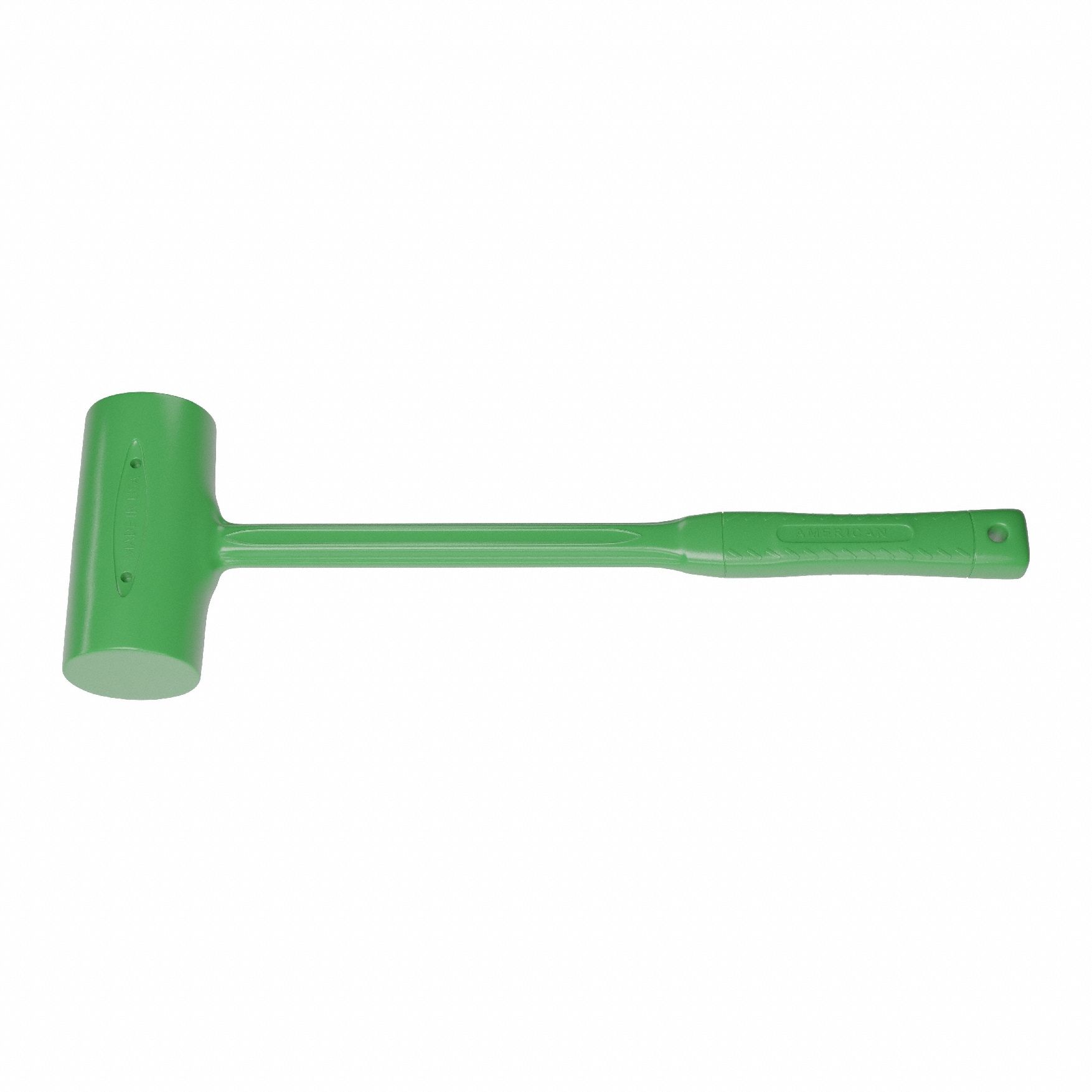 Dead Blow Hammer: Urathene Handle, 3 lb Head Wt, 2 in Hammer Face Dia, 14 in Overall Lg, Urethane