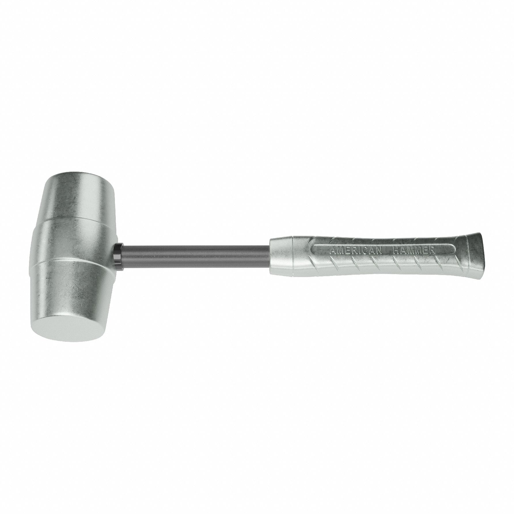 Mallet: Steel Handle, 3 lb Head Wt, 2 1/4 in Dia, 5 in Head Lg, 14 in Overall Lg