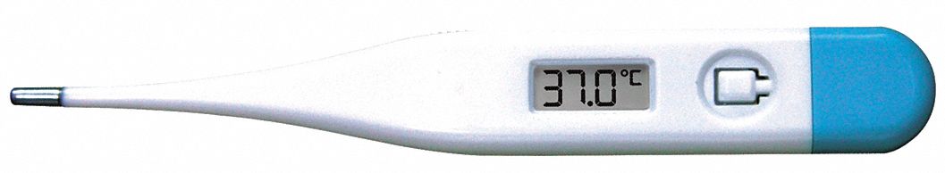 DIGITAL THERMOMETER, ORAL, WHITE, 5 1/4 X 1.3 X 3/4, PLASTIC