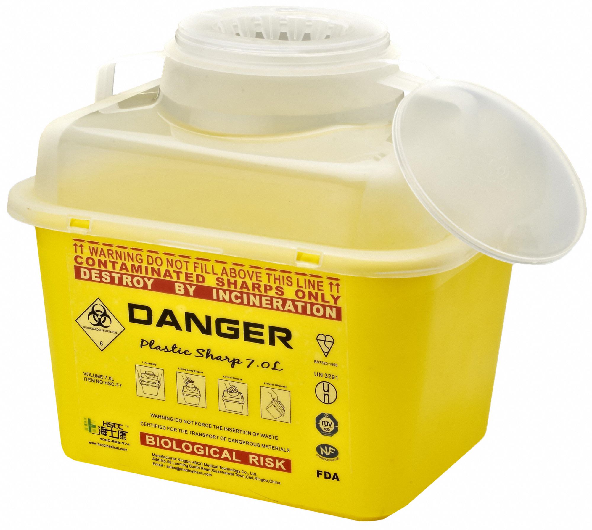 ALMEDIC SHARPS CONTAINER 7L,CA24 Sharps Containers AMC891030 89