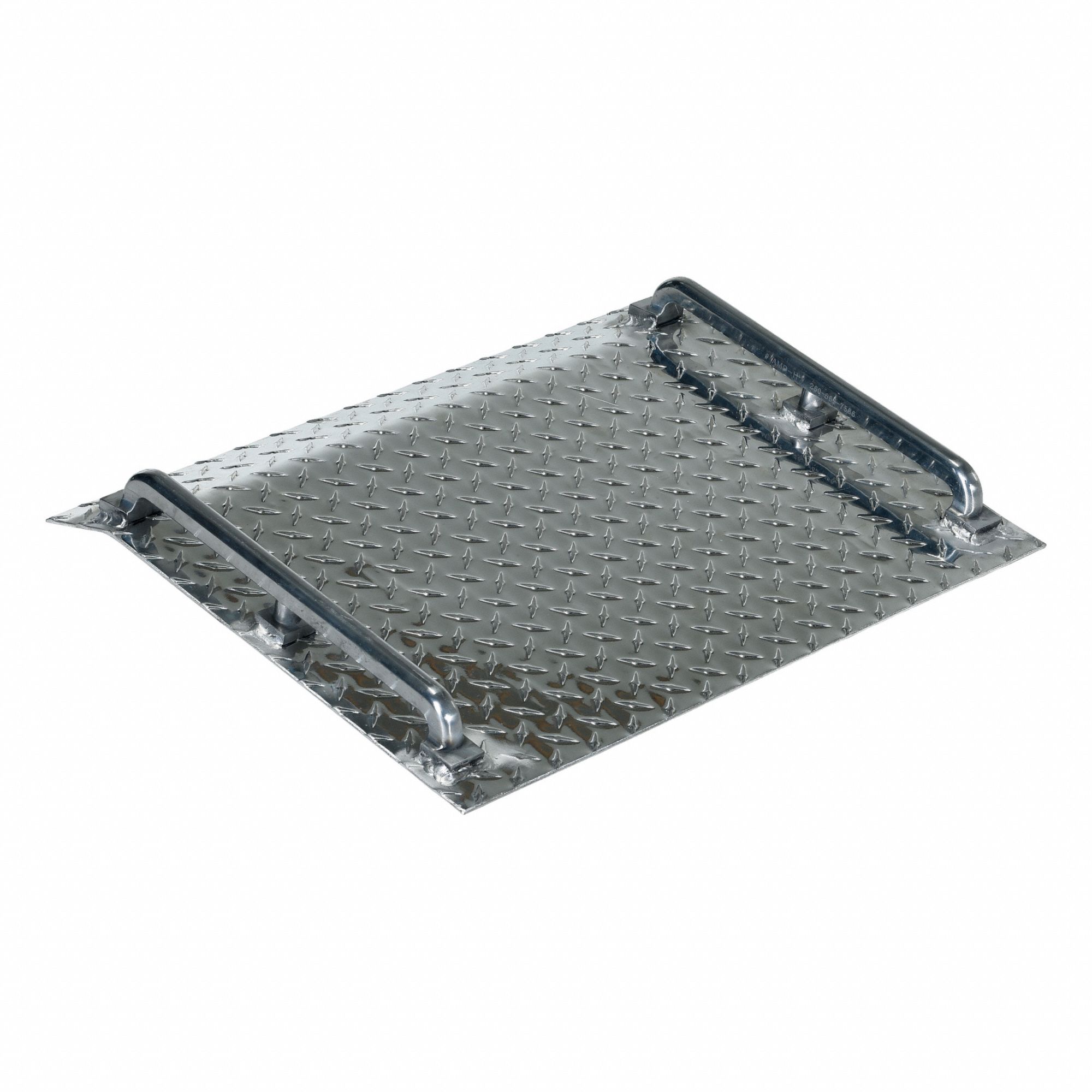 DOCK PLATE, 500 LB LOAD CAPACITY, 17⅞ IN OVERALL L, 24 IN OVERALL W, DIAMOND TREADPLATE