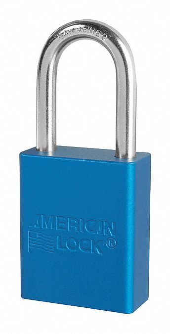 LOCKOUT PADLOCK, BLUE, KEYED ALIKE, RANDOM KEY