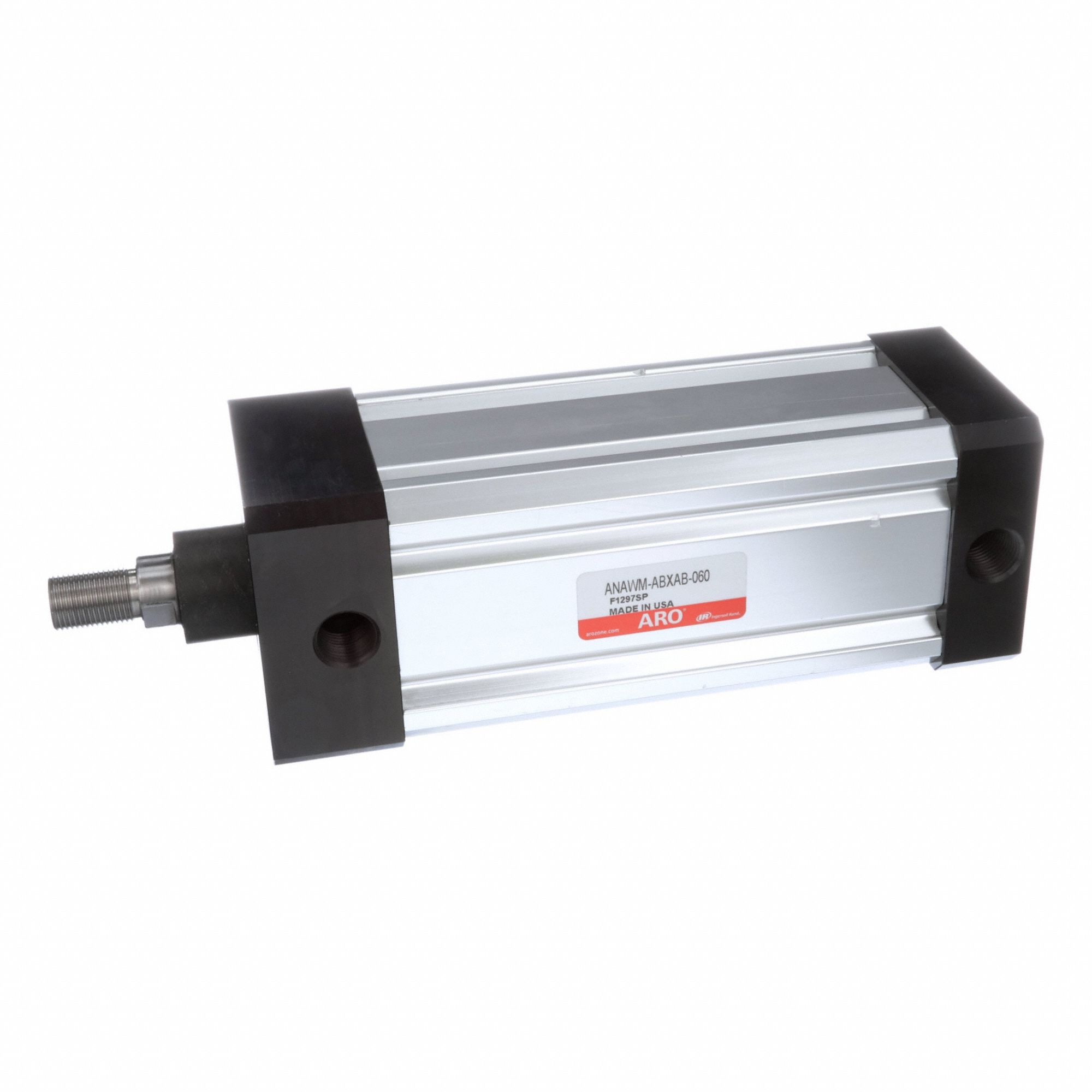 Air Cylinder: 3 1/4 in Bore Dia, 10 in Stroke Lg, Extruded, Aluminum, Basic Mounting