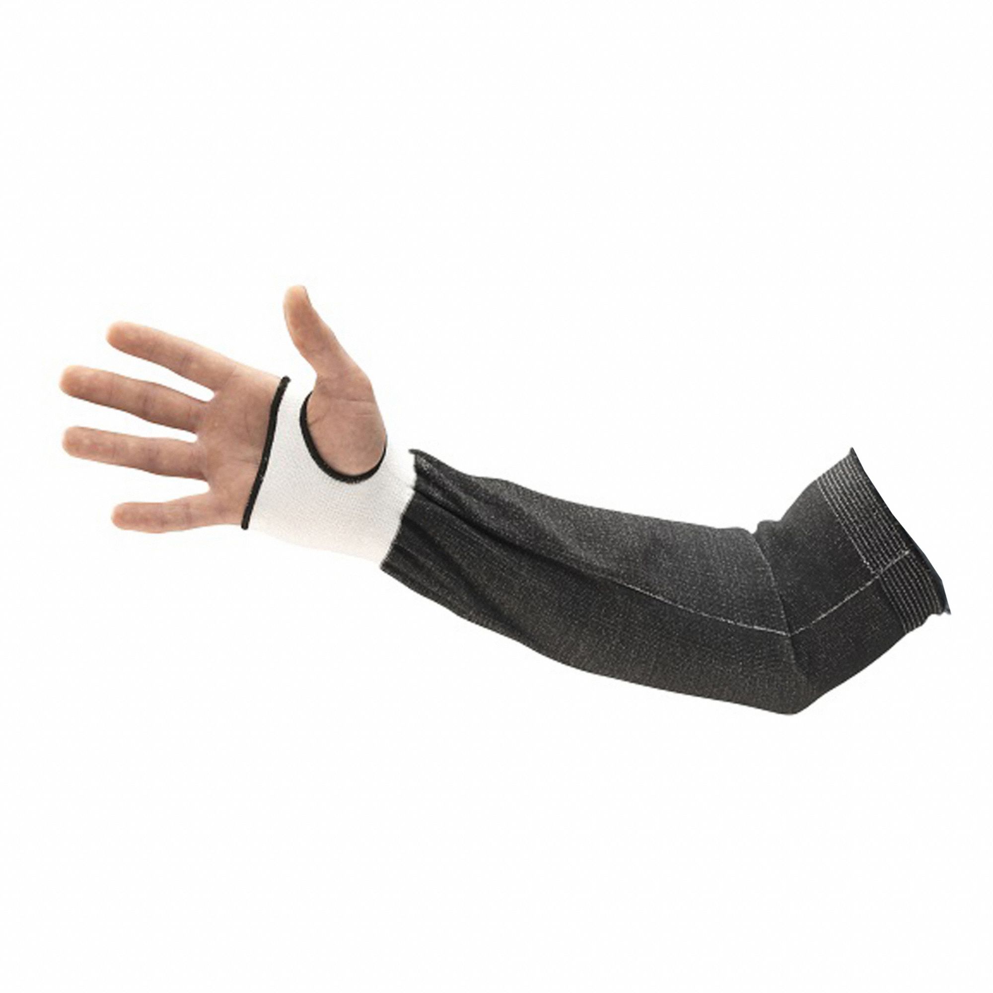 CUT RESISTANT SLEEVE,BLACK,HPPE,12 IN L