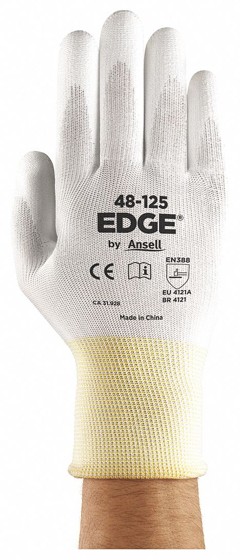 C9, 10 Gauge Cut Resistant Grey Glove w/Hang Up Loop ANSI Cut Level 6 -  Sizes XXS-XXL