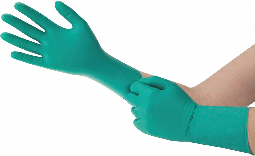 MICRO-TOUCH GLOVE, BL, 7.5 TO 8, M, NITRILE, 2.4 MIL, NON-STERILE, STANDARD CUFF