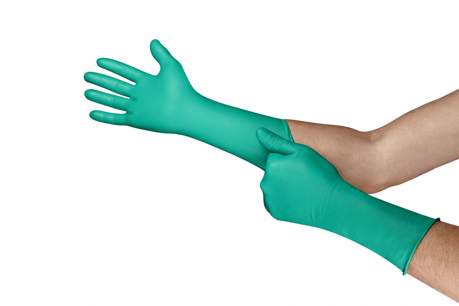 DISPOSABLE GLOVES, 7.9 MIL THICK, SZ 10/XL, 11 IN L, GREEN, CA 500