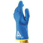 COLD PROTECTION GLOVES, GAUNTLET/GUNN, SZ LARGE/9/10 1/4 IN, YELLOW/BLUE, NYLON/ACRYLIC/PVC