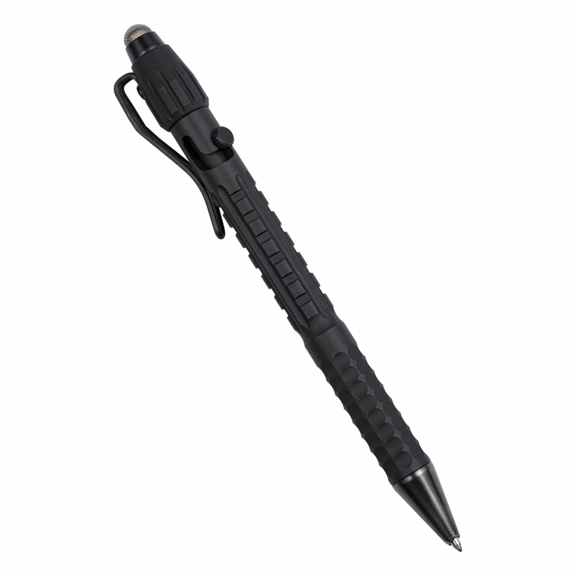 Pen: Black, 0.9 mm, Retractable, Medium, Black, Aluminum, Pressurized, Non-Toxic