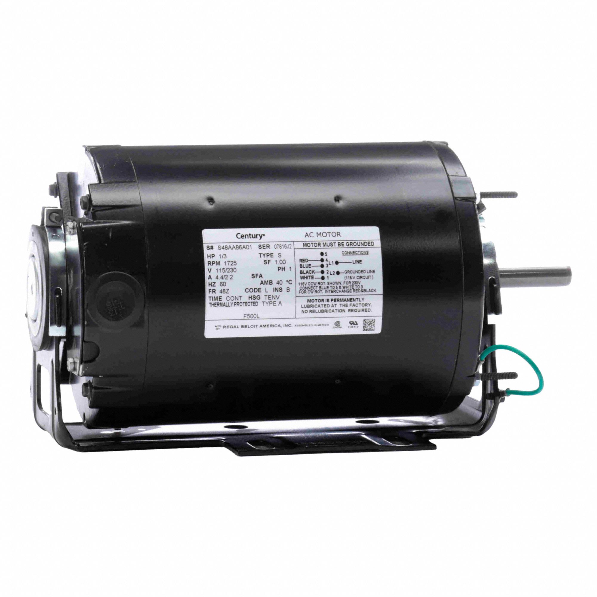 MOTEUR 1/3 HP CENTURY 230/115V