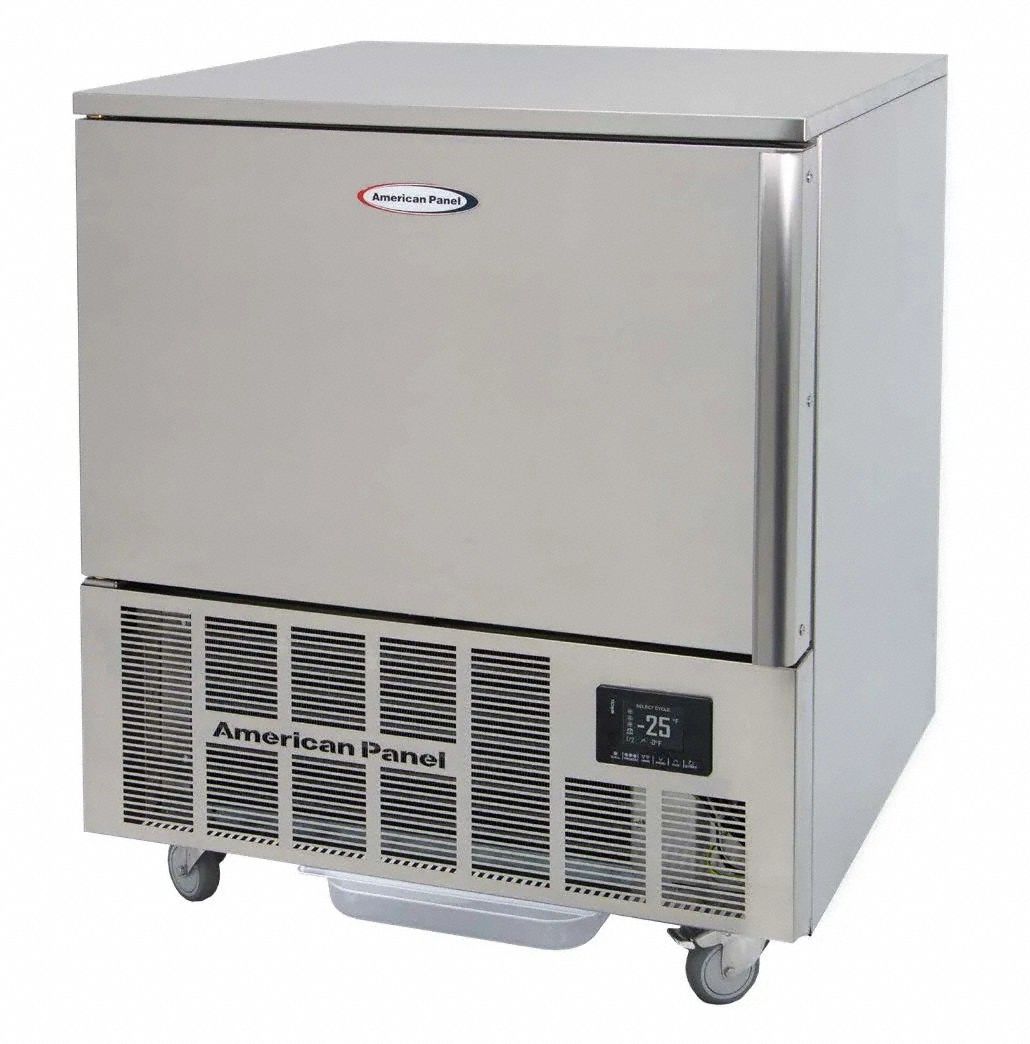 Blast Chiller: 160°F to 38°F within 105 min, 50 lb Chill Capacity, Silver