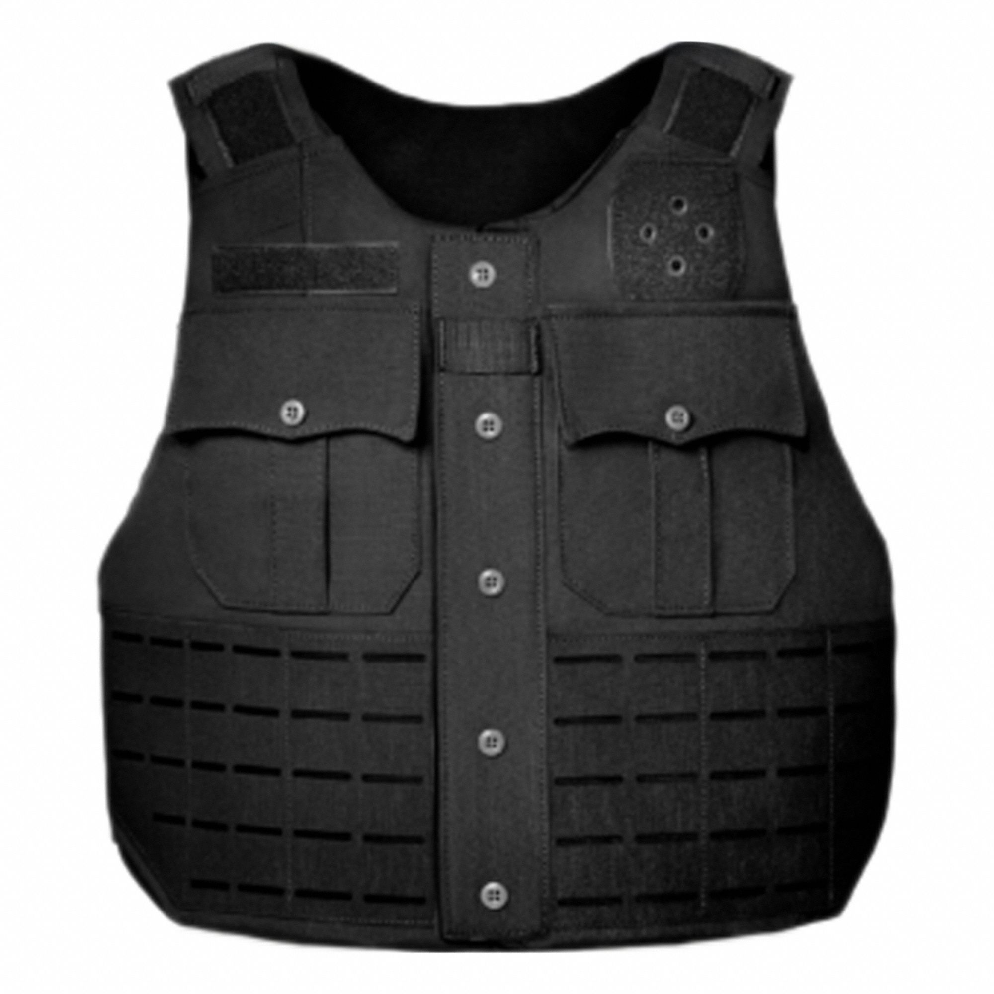 Body Armor Vest: Black, Women's, 500 Denier Cordura Nylon, APB, Hook-and-Loop
