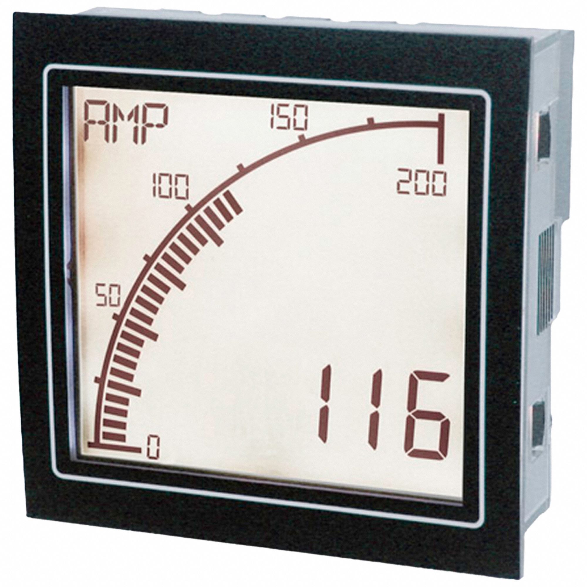 Amperímetro digital de panel AC Trumeter, 0,5%, dim. 68mm x