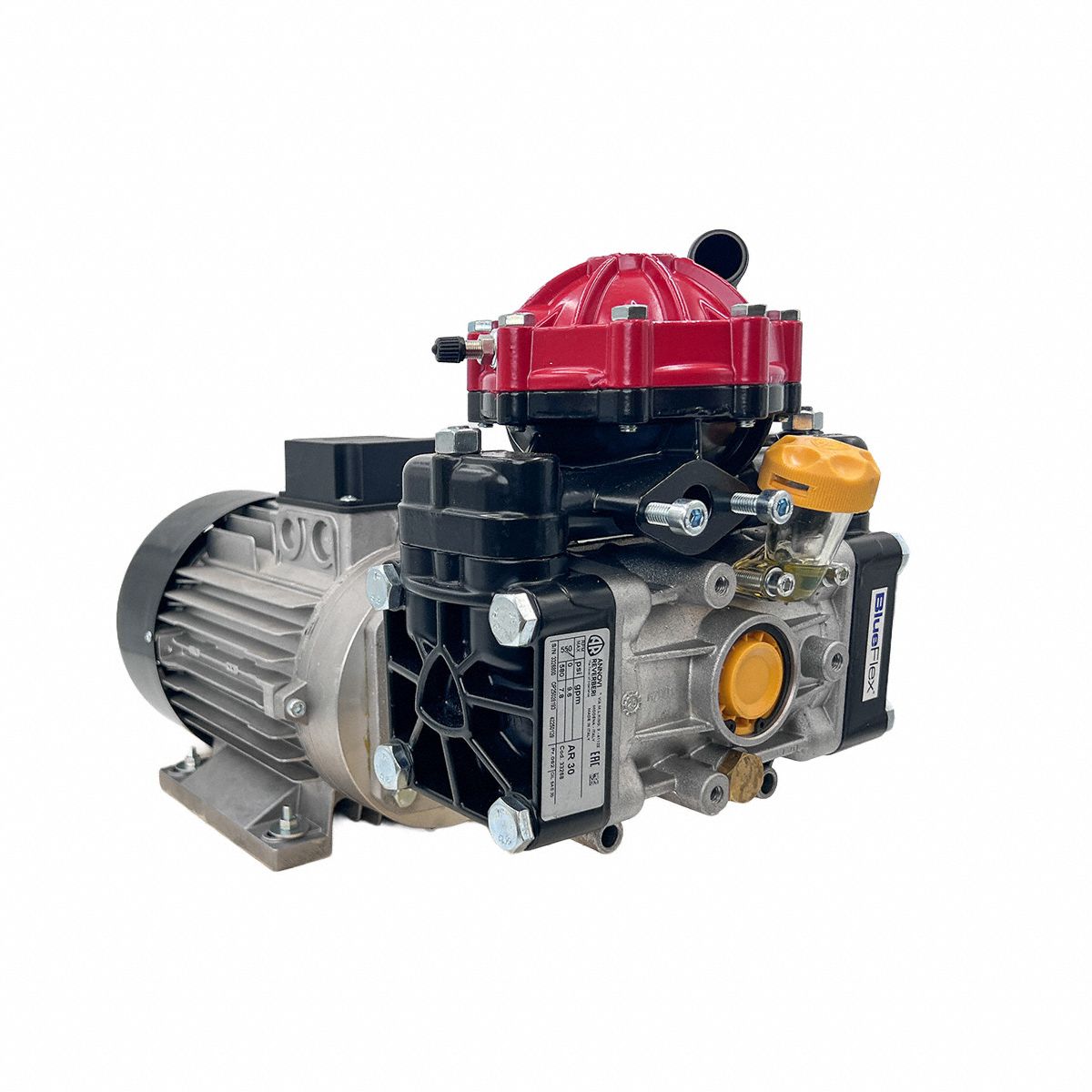 Diaphragm Pump: Electric Motor Unit, 3 1/2 hp HP, 230/460V AC, Three Phase, Nylon