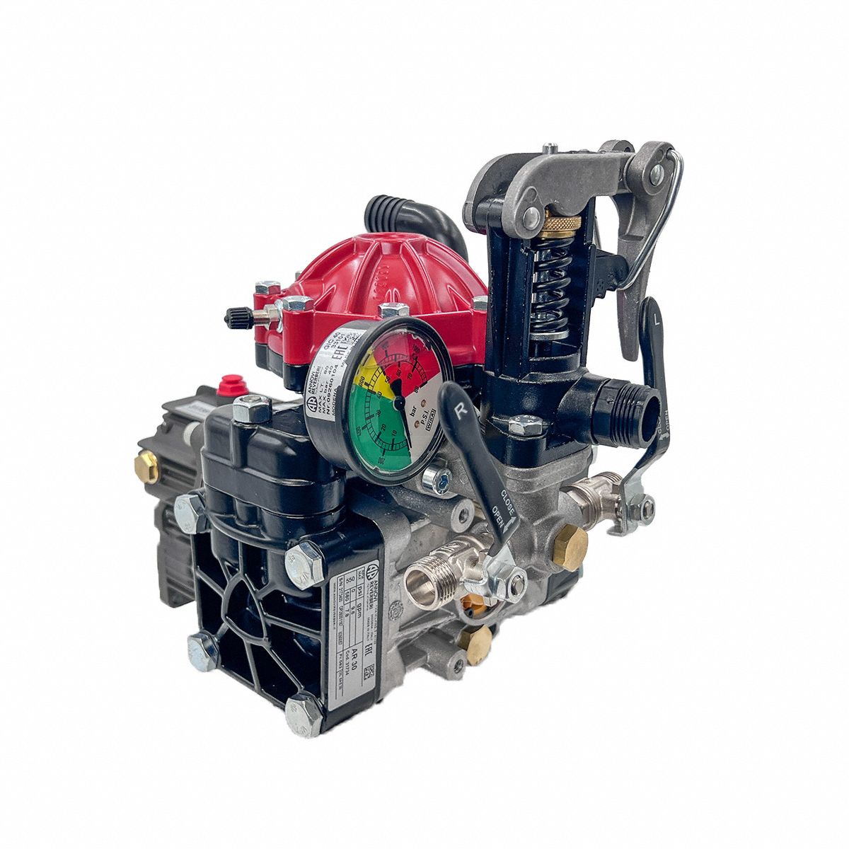 Diaphragm Pump: Bare Shaft, 580 psi Max. Discharge Pressure, 9.6 gpm Max Flow