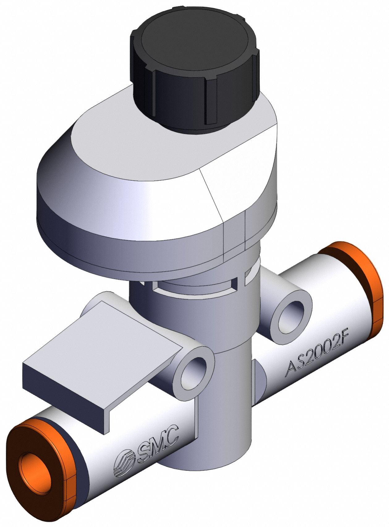 Speed Controller: In-Line Fitting, Screw, 1/8 in Valve Body Size, 5/32 in Push to Connect Tube