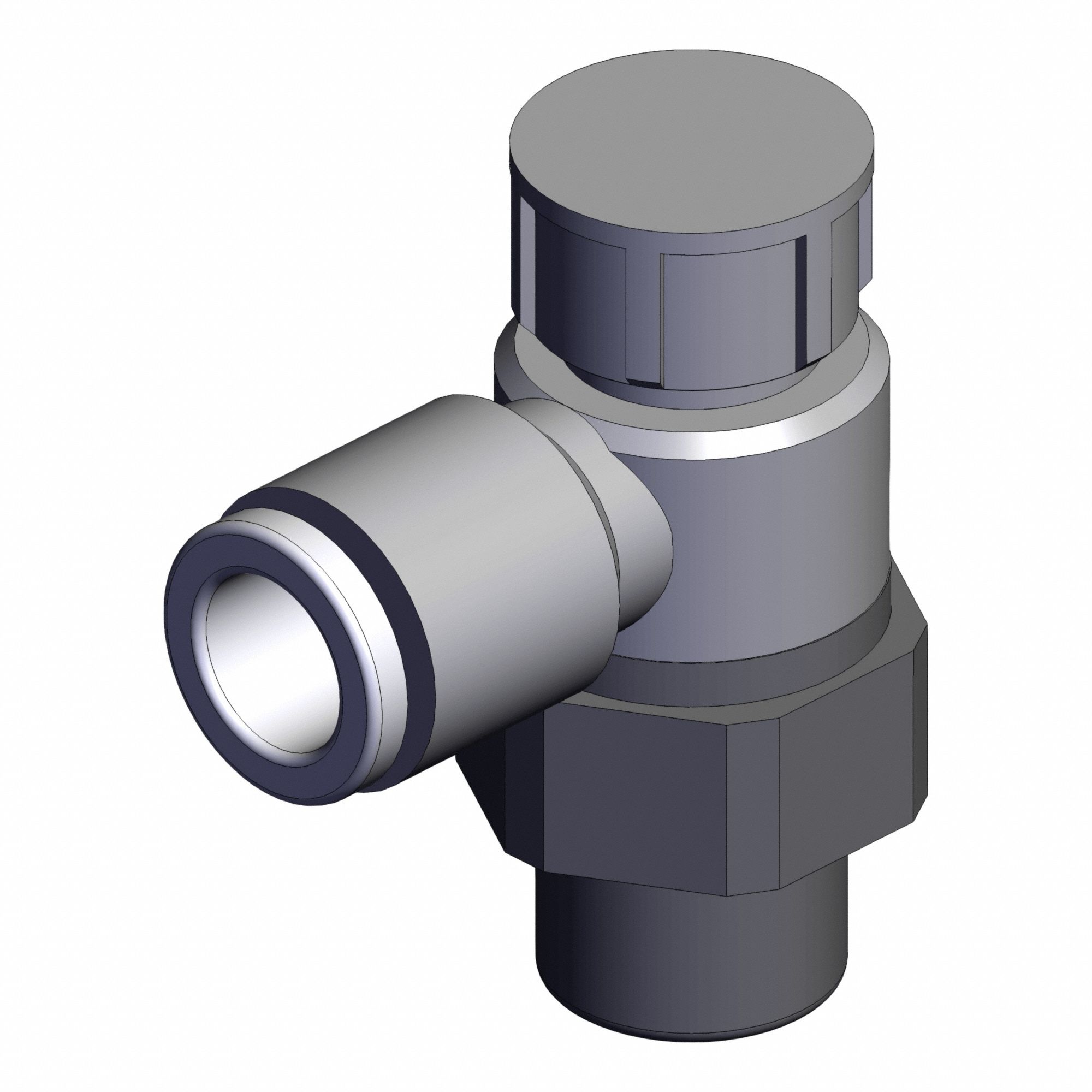 Flow Control Elbow Meter-Out R Thrd 6MM