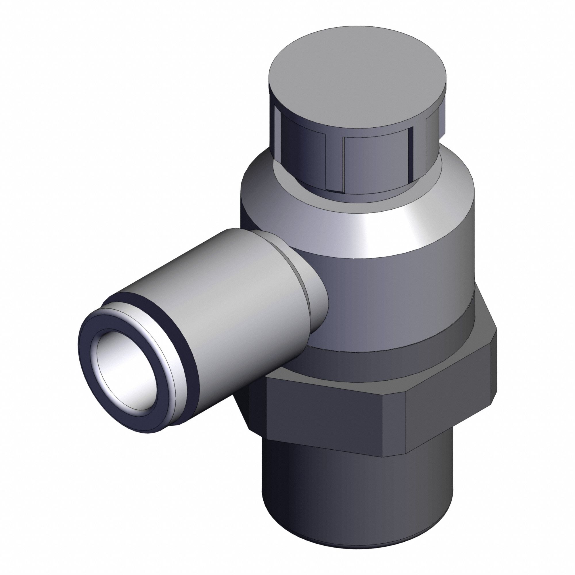 Flow Control Elbow Meter-Out R Thrd 6MM