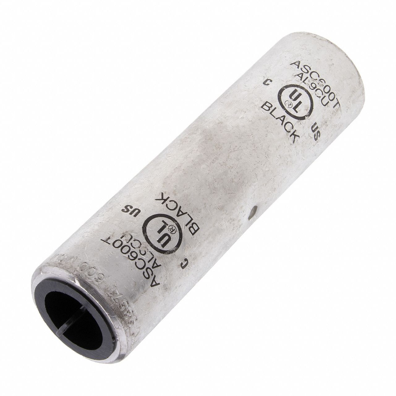 Open Barrel Splice: 250 kcmil – 600 kcmil Wire Size, Black Code, 5.13 in, Aluminum Barrel