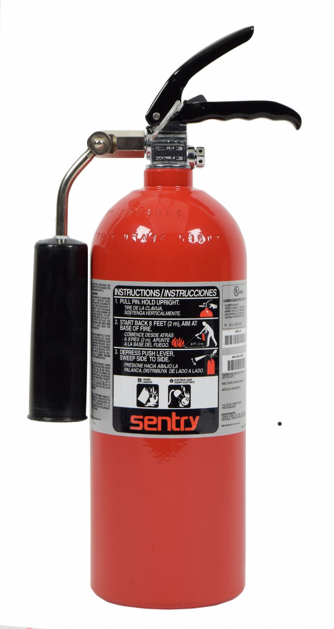 FIRE EXTINGUISHER,10 LBS CAP,ALUMINUM