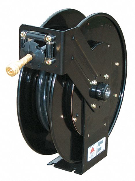 AUTOMATIC AIR HOSE REEL,STEEL, ⅜ IN, 100 FT,FOR AMBIENT AIR PUMP/LOW-PRESS  AIR SOURCE