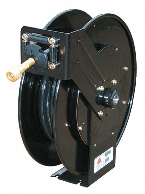 AUTOMATIC AIR HOSE REEL,STEEL, ⅜ IN, 100 FT,FOR AMBIENT AIR PUMP/LOW-PRESS AIR SOURCE