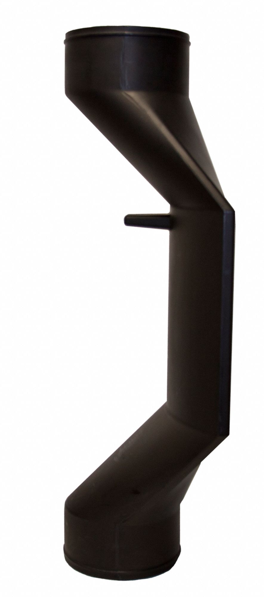 SADDLE VENT, BLACK, 51 X 21 IN, OUTLET DIA 12 1/4 IN, INLET DIA 12 1/4 IN, PVC