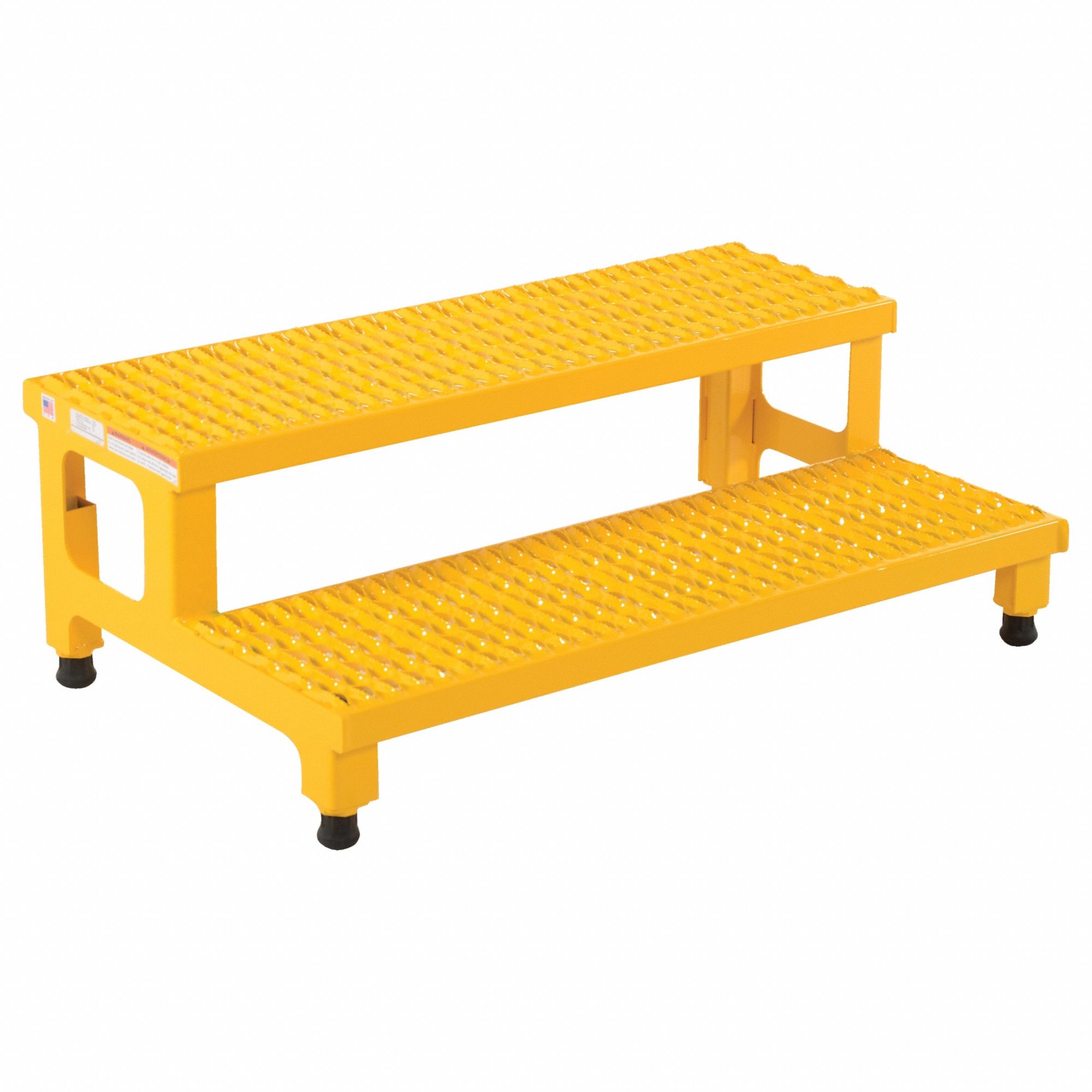 ADJUSTABLE STEP STAND, 2 STEP, 36 X 23 IN, UNASSEMBLED, STEEL