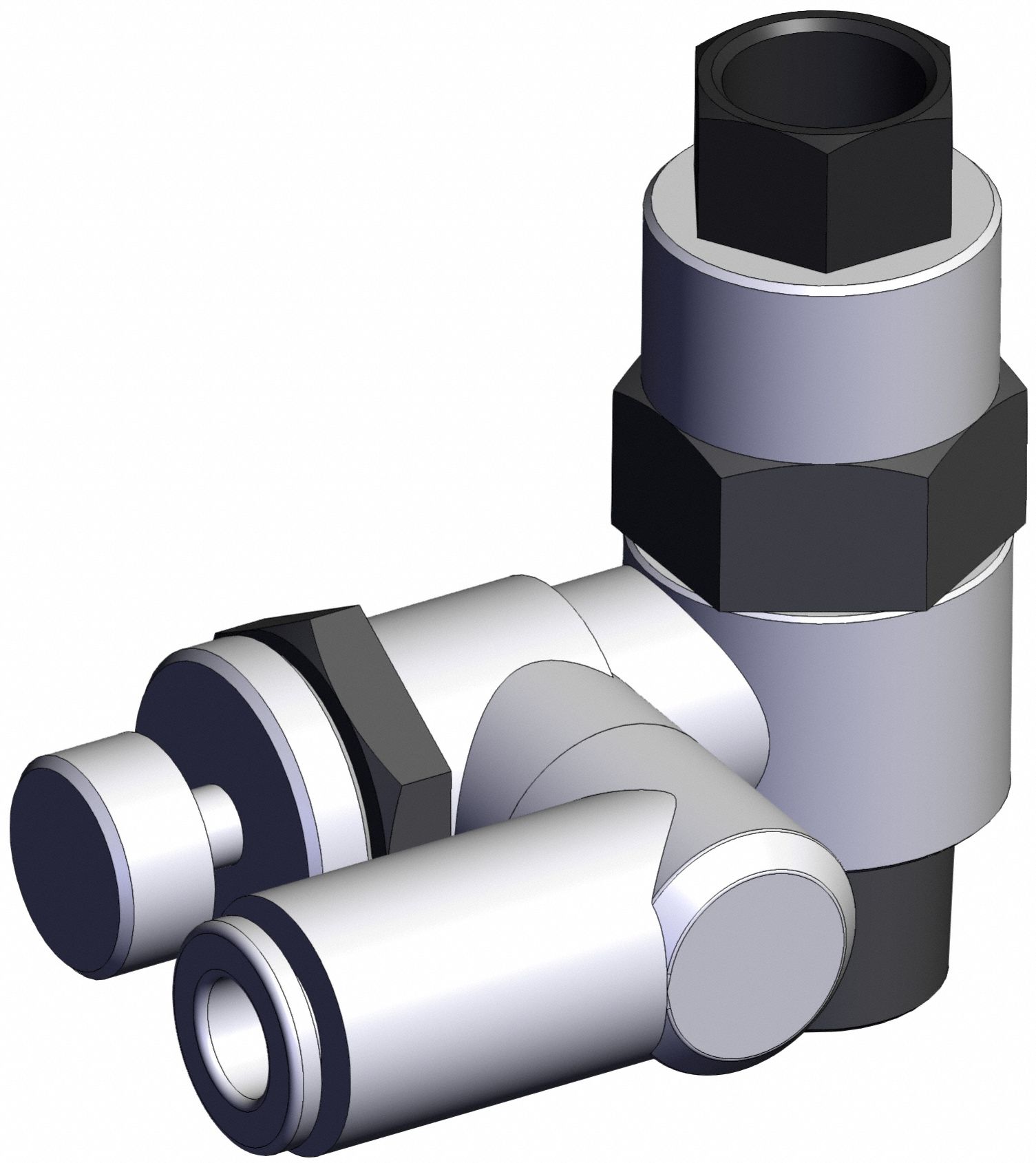 Piloted Non-Return Valve: Universal Fitting, Knurled, 1/4 in Valve Body Size, Meter Out