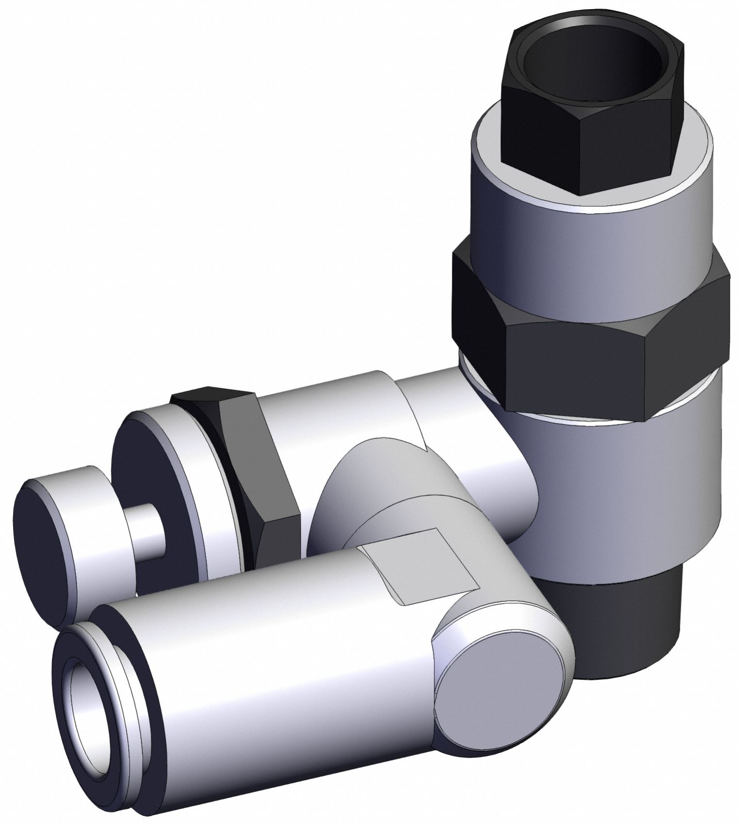 Piloted Non-Return Valve: Universal Fitting, Knurled, 1/4 in Valve Body Size, Meter Out