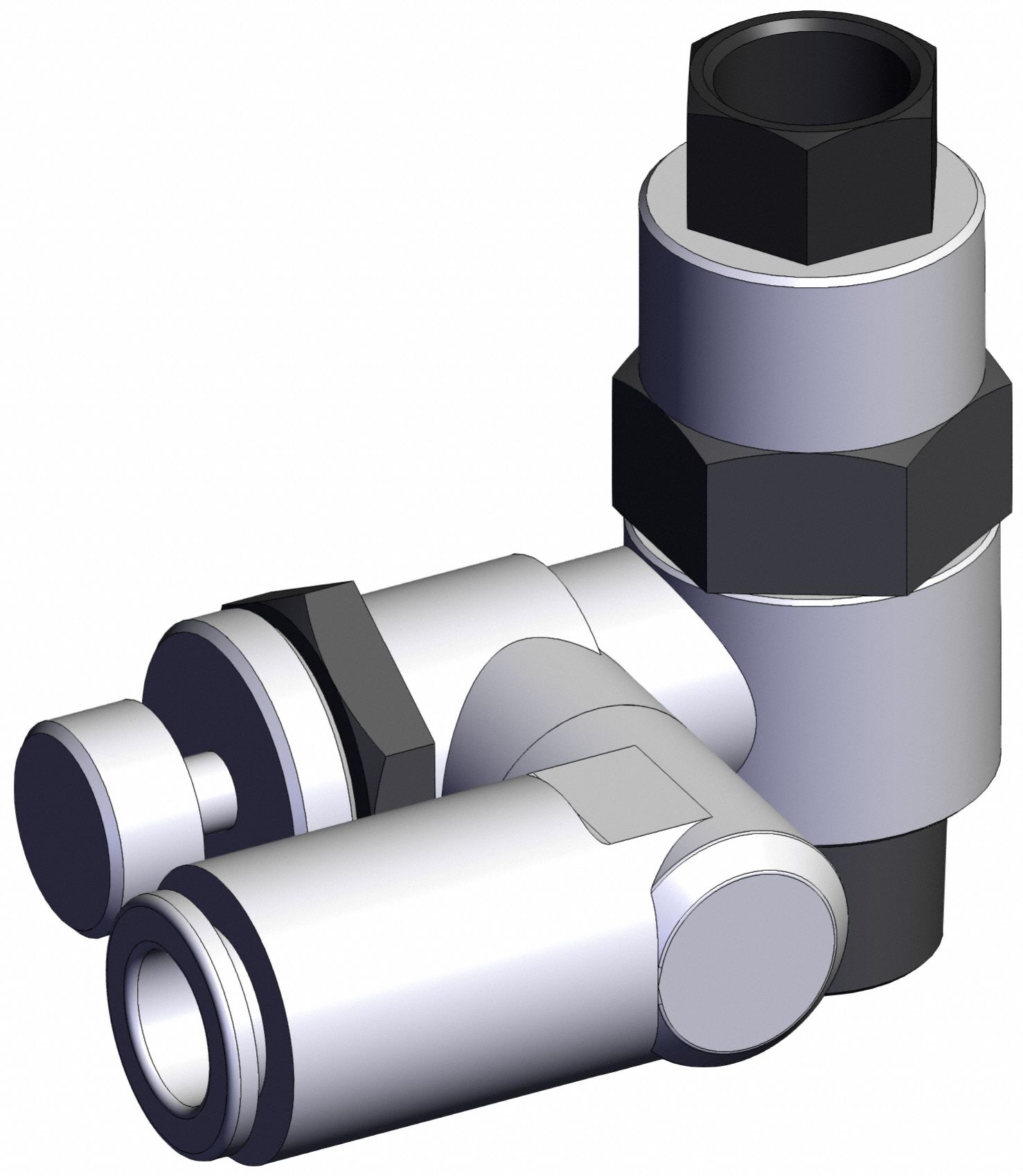 Piloted Non-Return Valve: Universal Fitting, Knurled, 1/4 in Valve Body Size, Meter Out