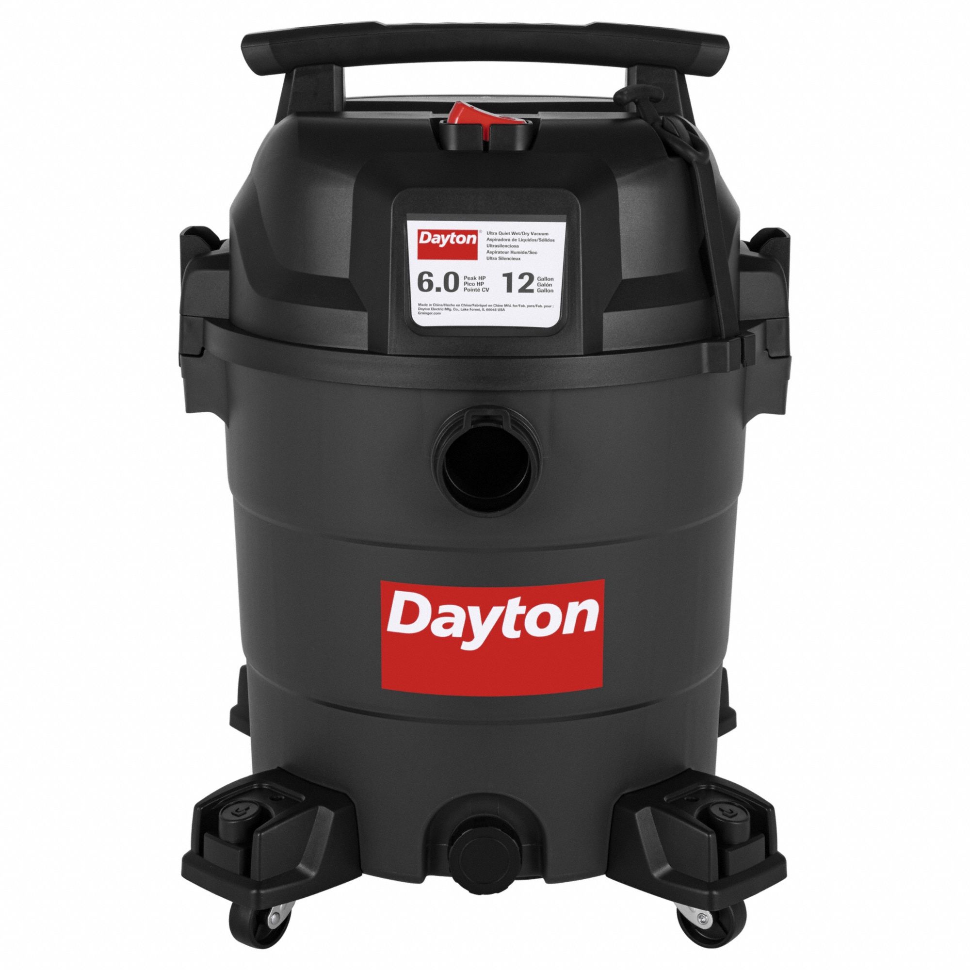 DAYTON, 12 gal Tank Size, Plastic, Wet/Dry Vac 807HR7807HR7 Grainger