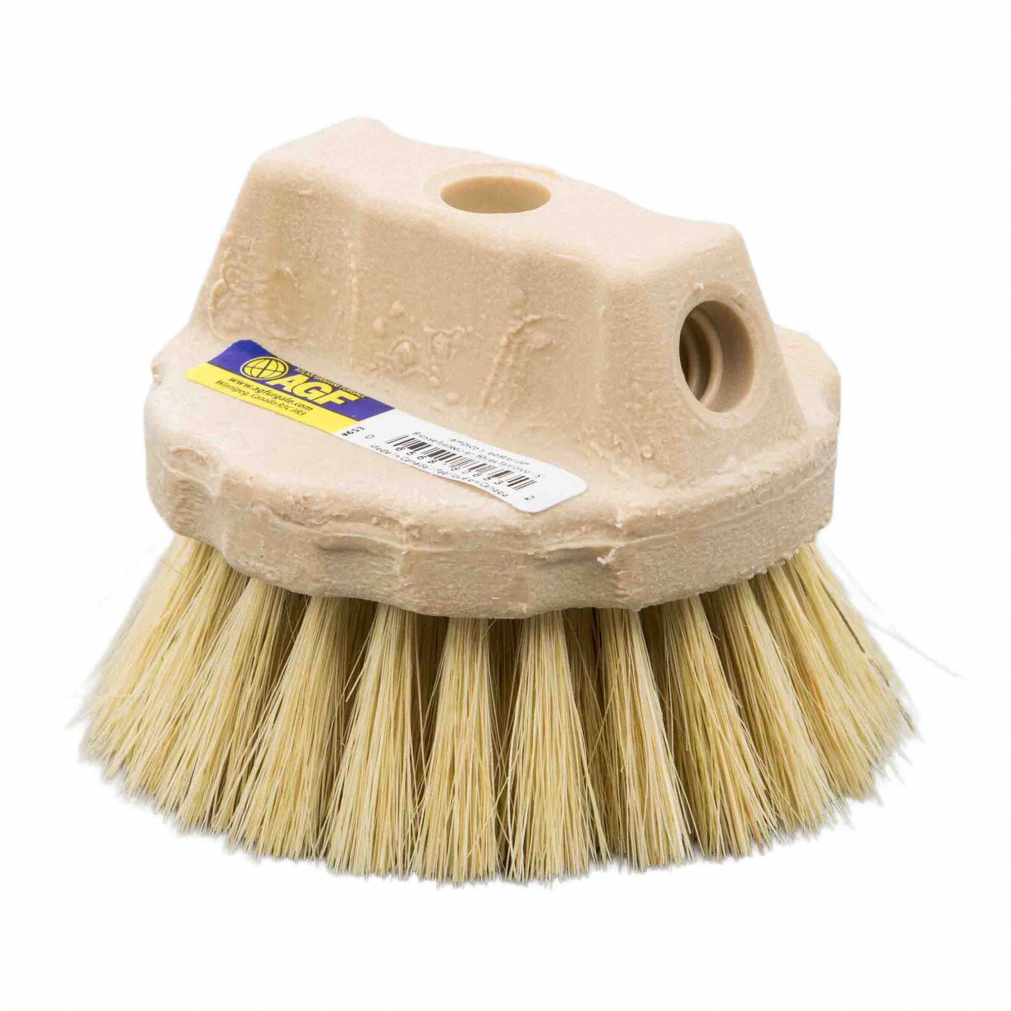 ROUND BRUSH, NATURAL, 5 X 5 IN, PLASTIC