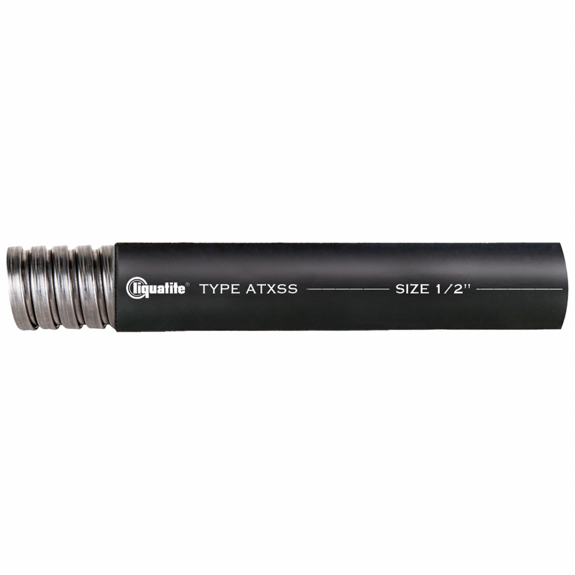 Liquid Tight Conduit: 1 in Trade Size, Black, 100 ft Nominal Lg, ATXSS