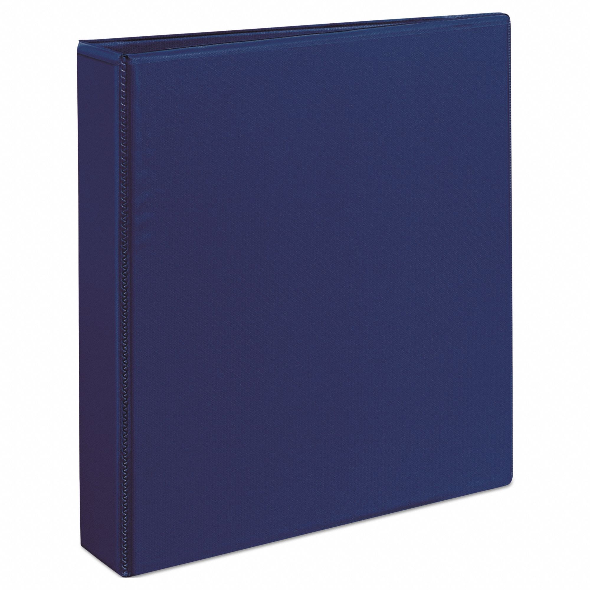 Ring Binder: 1 1/2 in Ring Size, Slant D-Ring, 375 Sheet Capacity, Clear Sleeve, Polypropylene, Blue